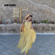 Xiaoli amber wind chiffon acetate suspender halter neck dress summer temperament beautiful vacation long skirt