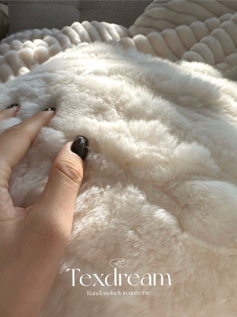 Texdream attitude, Otter Rabbit Fur Series, Fur Pillow Ins, Light Luxury Modern Living Room Sofa Cushion Pillow Cover