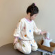 Children's pajamas flannel little girl autumn and winter small and medium-sized children's warm suit coral velvet winter girls' home clothes