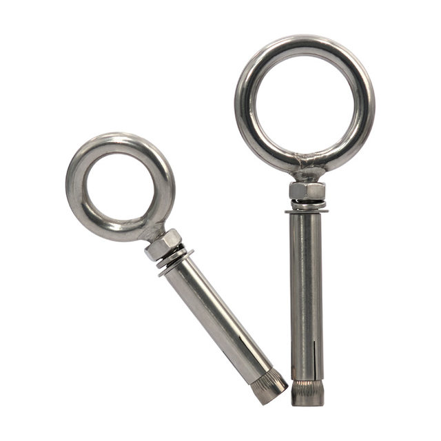304 stainless steel welded ring expansion screw belt ring hook ring lengthening universal expansion bolt
