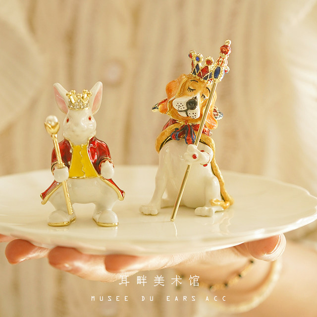 A Dog King Handmade Enamel Jewelry Box Small 2024 Red New Year Christmas Birthday Gift Portable Ornament
