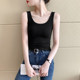 White suspender vest for women with anti-exposure underwear 2025 new U-neck internet celebrity base top for summer