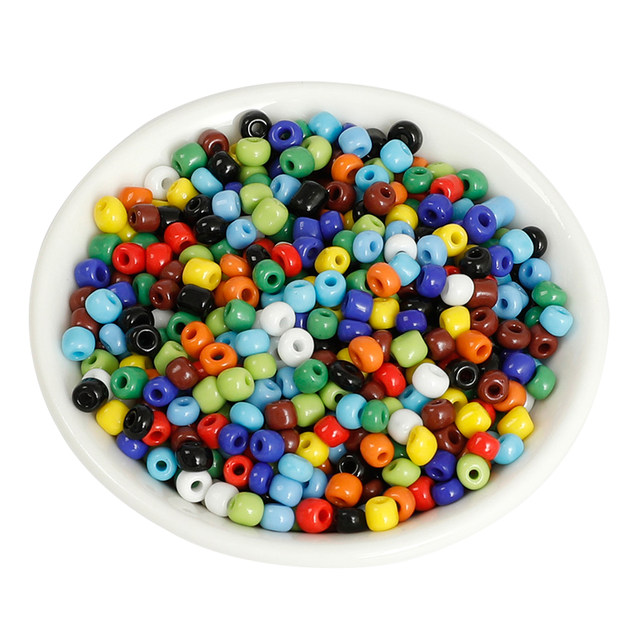 Solid color 2 3 4MM ceramic rice beads natural color woven bracelet necklace ring hairpin DIY handmade bead material