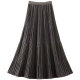 2024 Spring and Autumn New Elastic High Waist All-match Corduroy Pleated Skirt Spliced ​​Velvet Skirt Long Skirt Women's Skirt