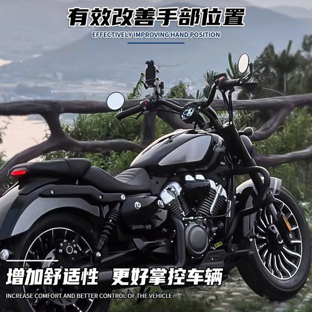 Benda Greystone 250 modified handlebar Xiaoyan handlebar lightning handle carbon steel direction handle comfortable style without damage straight up