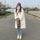 90 white duck down thickened fluffy down jacket for women 2025 winter new stand collar mid-length over-knee warm jacket trendy