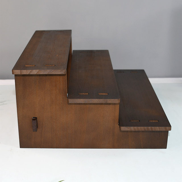 Upgraded and widened solid wood ladder rack bracelet storage ornaments hand-made display rack disassembly jewelry stall display rack