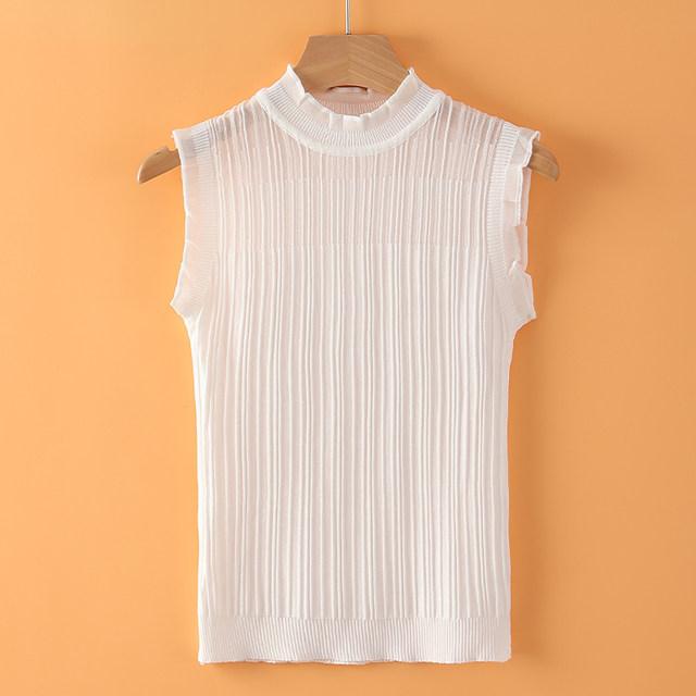 Summer women's sleeveless sweater is fashionable, simple and easy to match with a fresh style pullover fashionable inside and out for universal use
