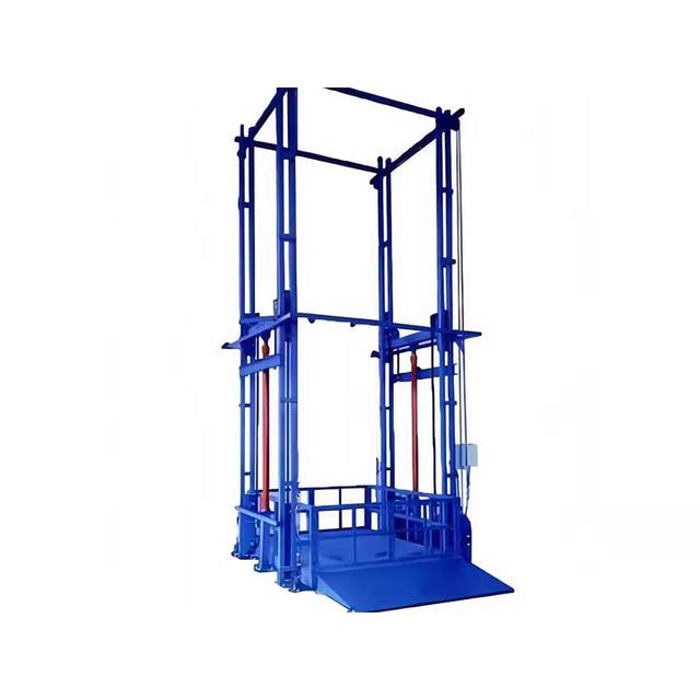 Lifting platform freight elevator guide rail factory warehouse electro-hydraulic simple double-track large-tonnage freight lift