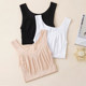Camisole for women, white bottoming tummy control vest, knitted vest with chest pad, thin top, sleeveless summer