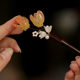 Tulip wood hairpin hair cheongsam accessories hairpin headdress classical Chinese style temperament ball hair ornament hairpin for women