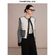 Mandesy splicing design down jacket 2025 winter new wool knitted thick splicing long-sleeved short jacket