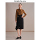 Mandeshi elegant skirt 2025 autumn new product high-waisted temperament commuter mid-length skirt with hip-covered long skirt