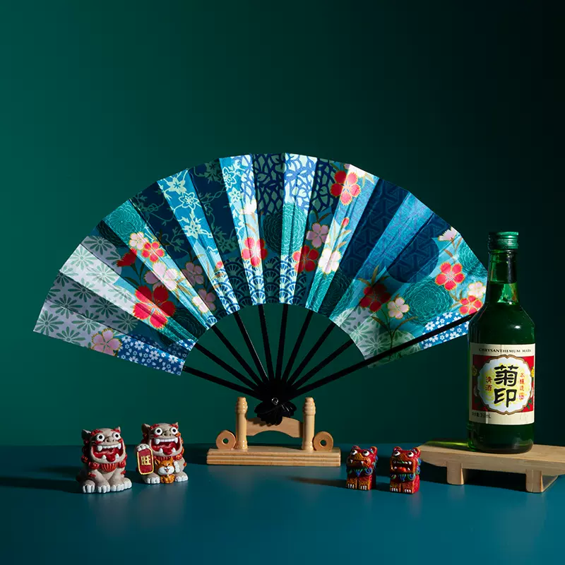 琉球原风神馆日本扇子日式和风折扇日系十股歌舞伎舞蹈