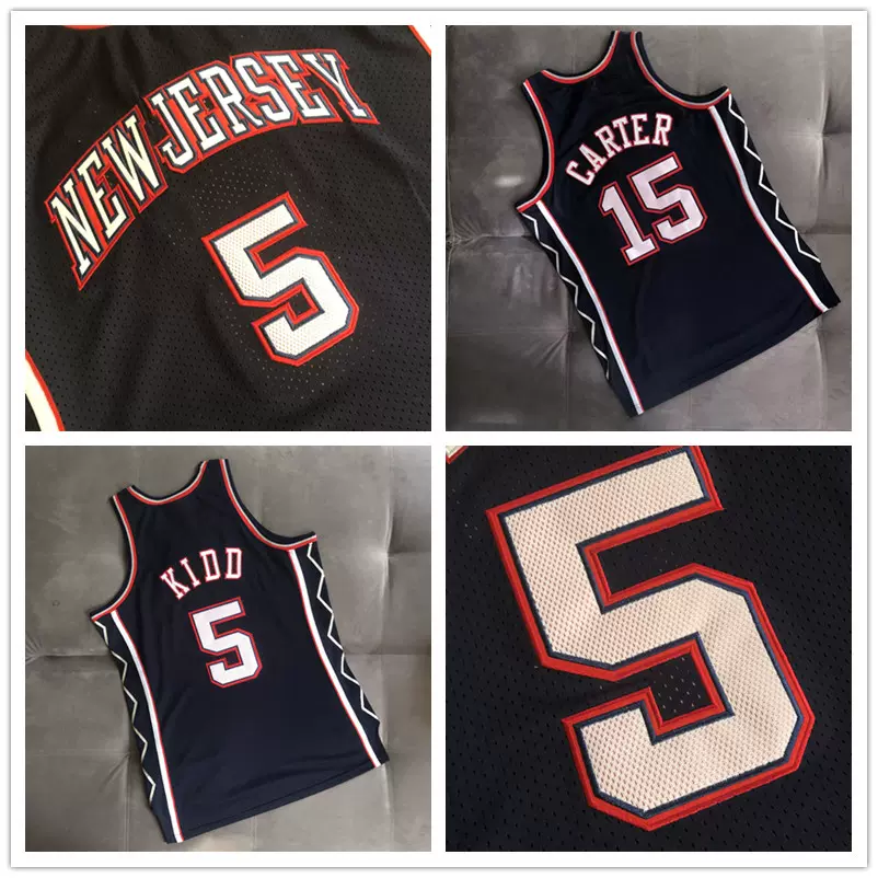 密绣版篮网队5号基德15号卡特06 07赛季