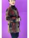 Spring and Autumn coat printed jacket middle-aged mothers wear hooded lapels to make them look slim, loose waist-hugging mid-length windbreaker trend