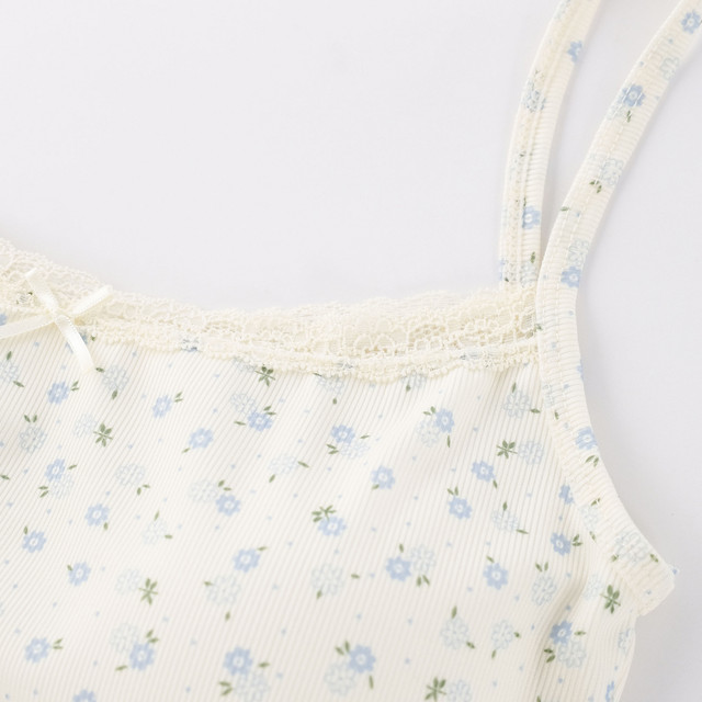 Nishimachi Village House Korean style fresh floral beautiful back female summer new style literary simple versatile vest XHAB40344