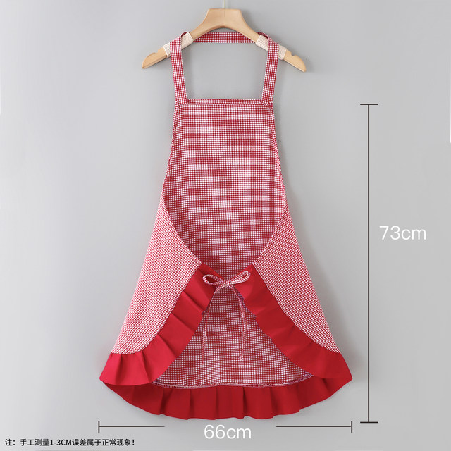 Stall apron kitchen home gardening 2025 new cooking cotton work clothes women's Korean catering work special
