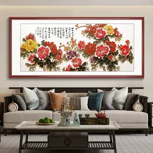 traditional chinese painting peony banner Latest Top Selling