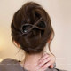 Bow hair clip one-line clip for women 2025 new high-end style hair twist clips with large hair volume and headpiece