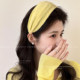 Women's 2025 New High-Quality Versatile Headband with High Skull Crown and Wide Brim Yellow Headband Daily Wear Pressed Hairpin Hair Accessory
