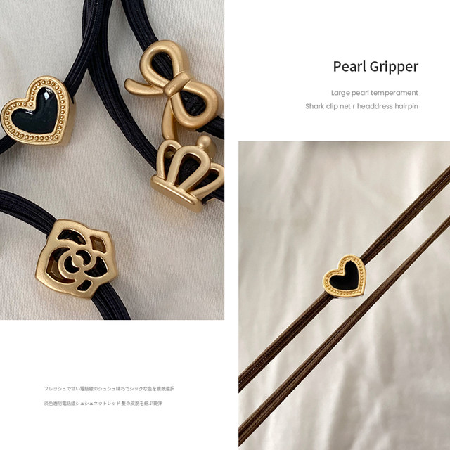 2025 new high-end rubber band for women tying hair adult hair loop for girls hair rope leather hood adult headdress