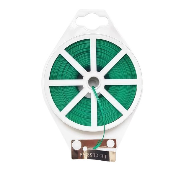 Gardening tie-wrap, plastic-wrapped tie-wire, wire-cut tie-line, rose climbing plant fixed rope tie-up, flower-tying bracket
