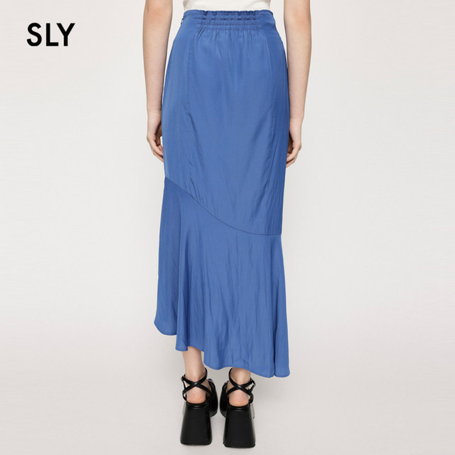 Sly spring new product elegant lady style high waist asymmetric fishtail half body skirt 030GSL31-5410
