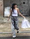 New French high-waist lace heavy industry sequins mid-length black exterior lace skirt for women