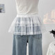 Retro Korean version of lace hooked mesh skirt for women in spring 2025 niche layered cake short skirt ass curtain