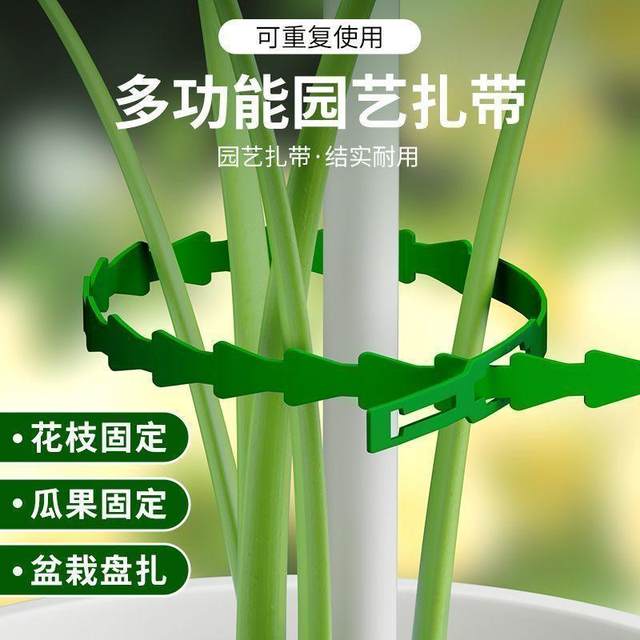 Adjustable fish bone tie -band bundle line multi -purpose garden binding tree vine plant fixed gardening can be removed