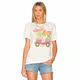 Junk Food White Round Neck T-shirt Cartoon Pattern Loose Casual Short Sleeve Top REVOLVE Niche New Style
