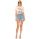 Junk Food White Round Neck T-shirt Cartoon Pattern Loose Casual Short Sleeve Top REVOLVE Niche New Style
