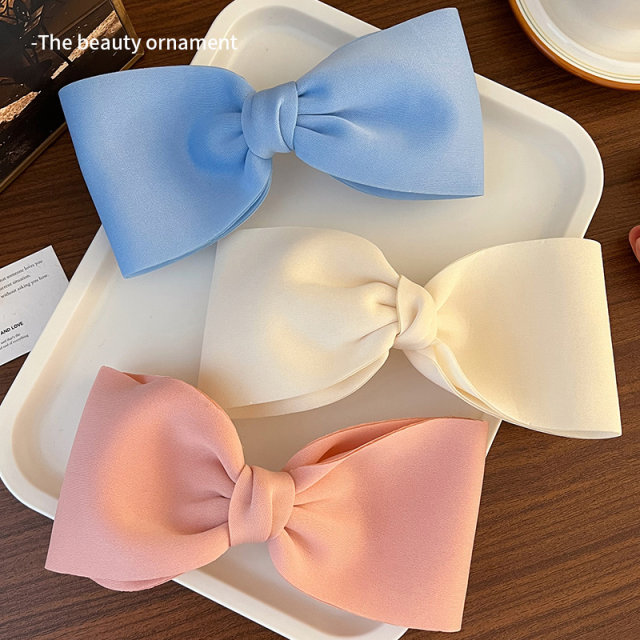 Super large bow hair clip female back head plate to grab the summer sweet girl half -tie duckbill clip card hair card
