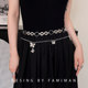 Retro y2k metal hollow waist chain women's design sense with skirt Bohemian national style belt accessories