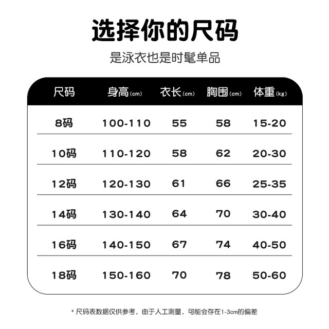 Keep children's swimsuit, swimming trunks, lucky bags, boys and girls summer split dress, quick-drying sizes available