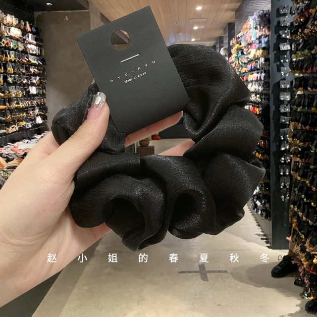 nyunyu Korean jewelry Dongdamen hairpiece head jewelry head rope satin spring and summer new hair rope solid colored large intestine hair circle