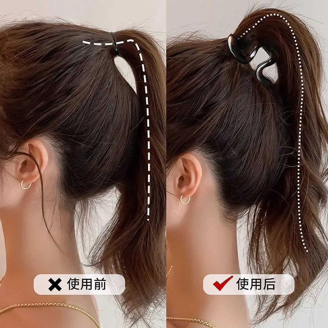 Sports fixed artifact high ponytail grabber female back head hairpin hairpin hairpin half hair shark clip hair accessory