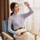 Tang Shi Half High Neck Clean Color Vertical Strip Wool Base Shirt Women's Autumn and Winter Long Sleeve Knitted Top Slim Sweater