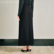 Jason Wen's retro straight skirt for women 2025 spring new high-waisted temperament slim commuter hip-packing skirt
