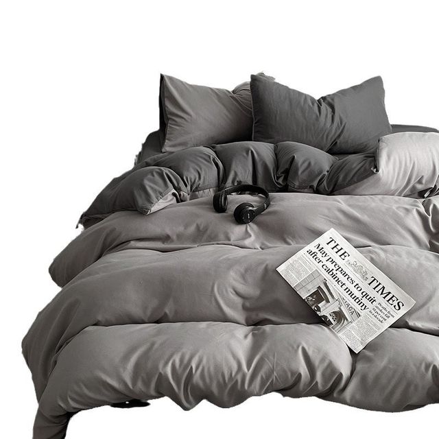 
Category A maternal and infant grade four-piece washed cotton bed thickened brushed sheets quilt N set quilt cover student dormitory three-piece set