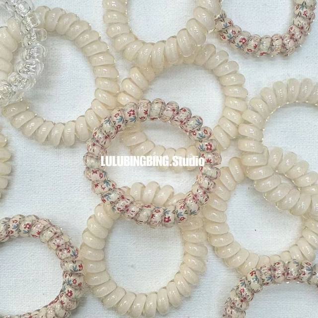 Honey ~ light yellow floral girl phone cord hair rope hair sweet and fresh hair band headband rubber band headwear temperament