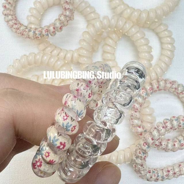 Honey ~ light yellow floral girl phone cord hair rope hair sweet and fresh hair band headband rubber band headwear temperament