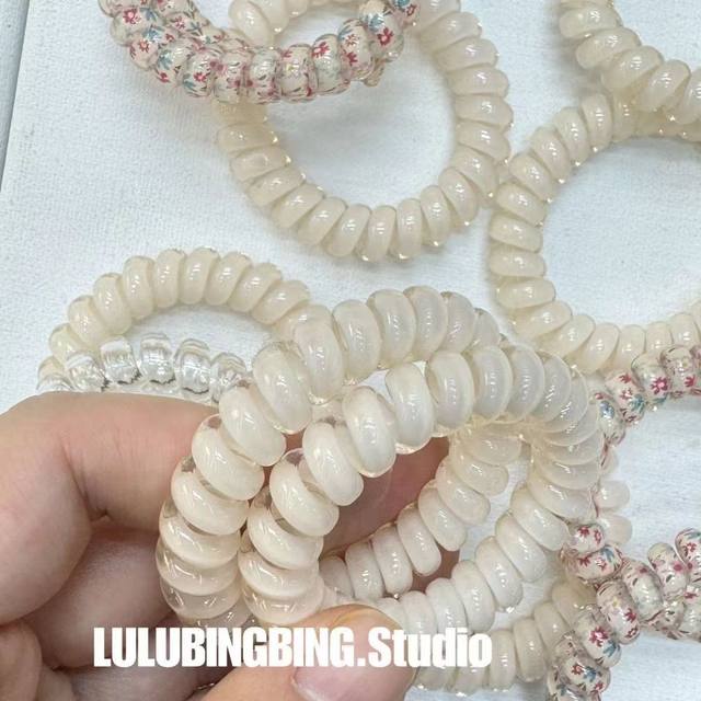 Honey ~ light yellow floral girl phone cord hair rope hair sweet and fresh hair band headband rubber band headwear temperament