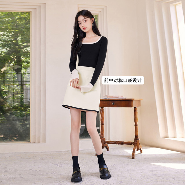 Qiushui Yiren's classic small fragrant hip-pack skirt 2025 spring and autumn new women's versatile small skirt
