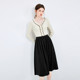 Qiushui Yiren retro style high waist A-line skirt 2025 spring and autumn new style women's commuting versatile black midi skirt
