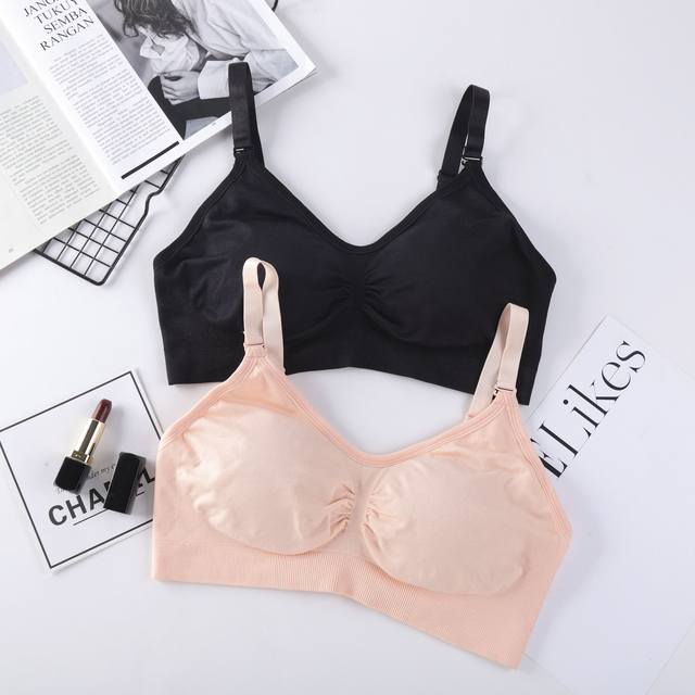 Breastfeeding bra large size comfortable and breathable one-piece detachable chest pad shoulder straps without wire sports underwear