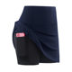 Women's fake two-piece fitness skirt anti-exposure running sports short skirt with pocket plus size high waist yoga skirt
