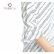 TRIBECA Tribeca Shopping Mall same style for women's fashionable striped V-neck horn trunk quarter-sleeved shirt