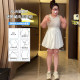 
Large size flower bud shorts white skirt pants for women, summer fat mm, small puffy skirt, high waist, flesh covering, slimming skirt